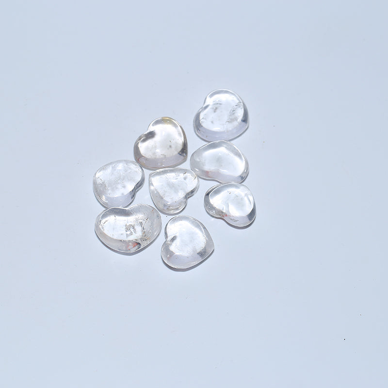 Decoración de corazón de cristal de corazón blanco.