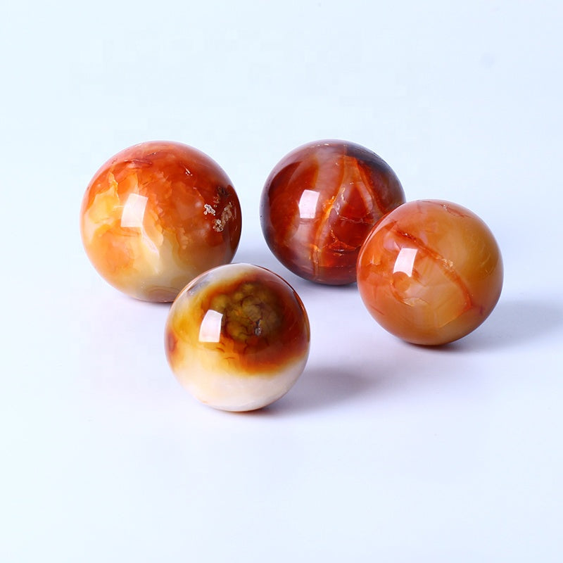 High-quality Healing Quartz Crystal Ball Natural Carnelian Sphere For Decoration