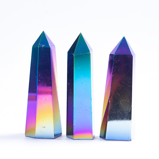Wand plating seven color laser crystals single point