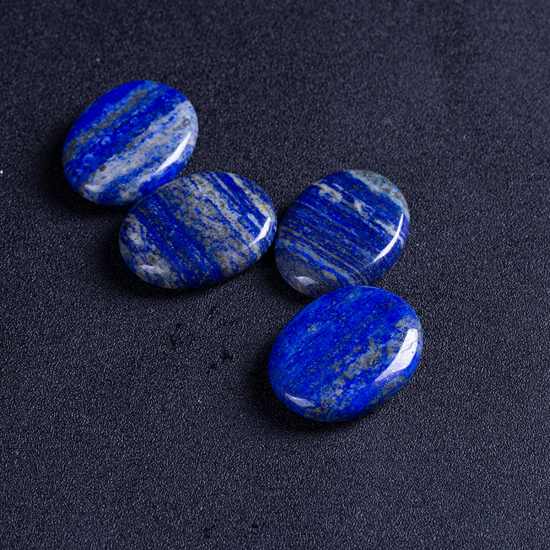 Cristal natural Rapislázuli piedra pulgar ovalada