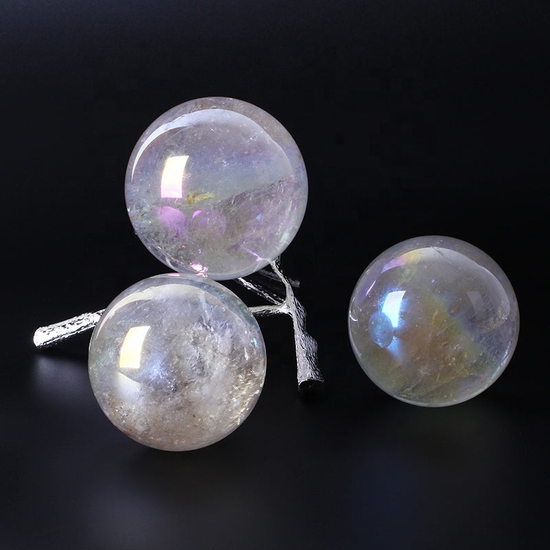 Bola de cabeza de cristal blanca grande de ángel para decoración del hogar