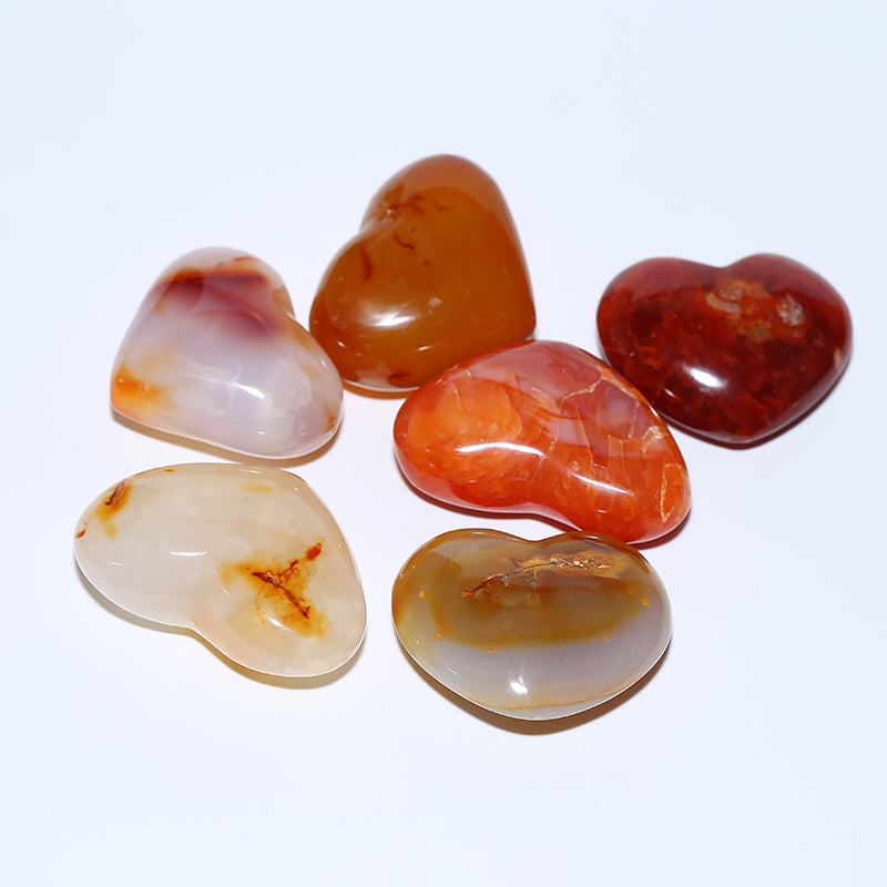 Corazón de cristal de ágata roja
