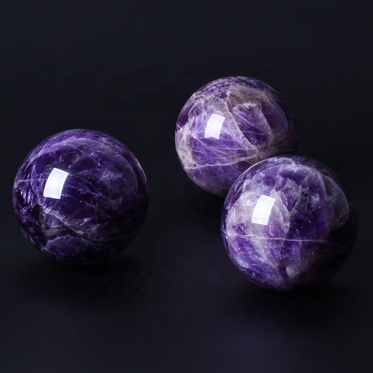 Esfera de cristal de bola de cristal de amatista curativa de calidad súper alta Natural para Decoración