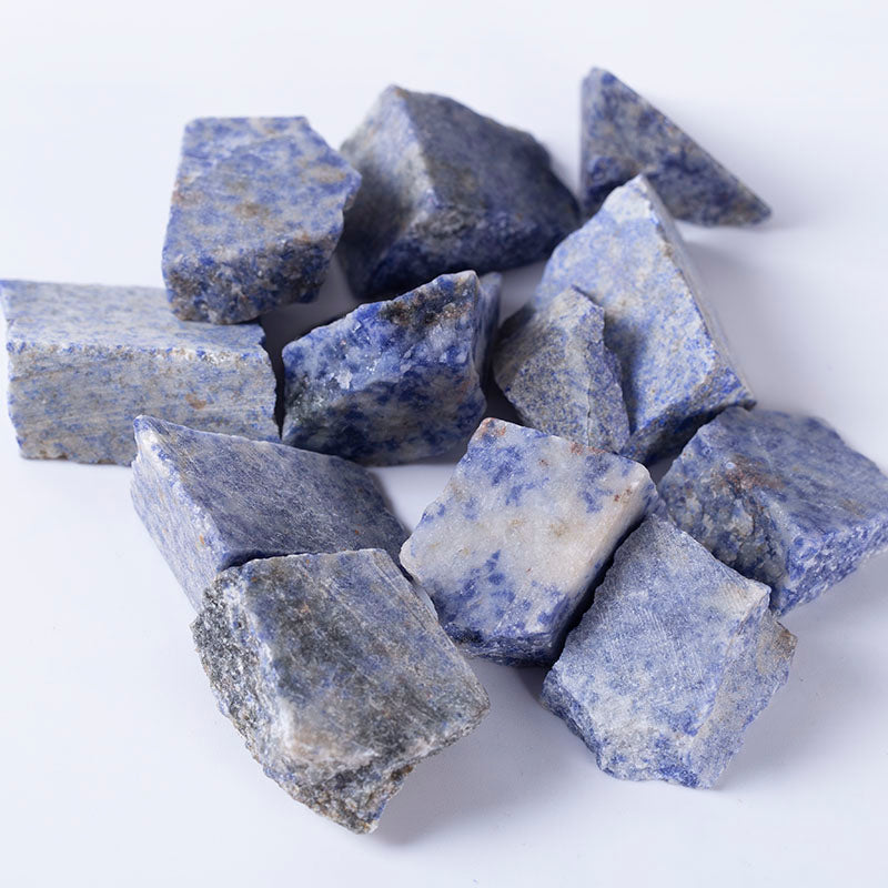 Punto azul áspero, punto azul rodante, grava de cristal en bruto