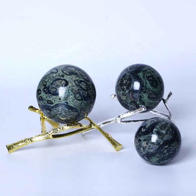 Esfera curativa natural del cuarzo de la roca de la bola del jaspe de Kambaba del cristal para la decoración