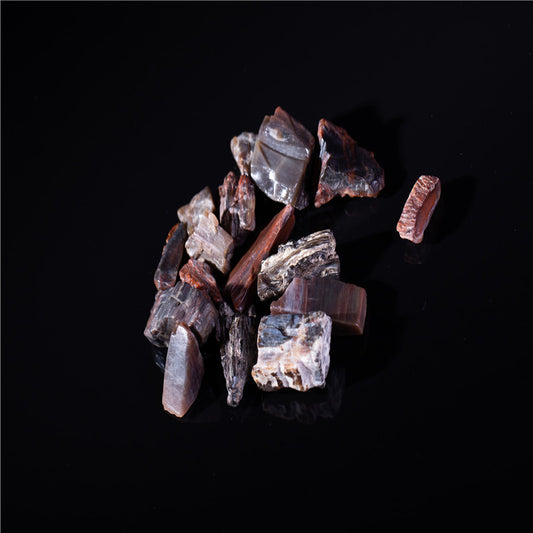 Loose jewel wood fossil yellow stone crystal gravel