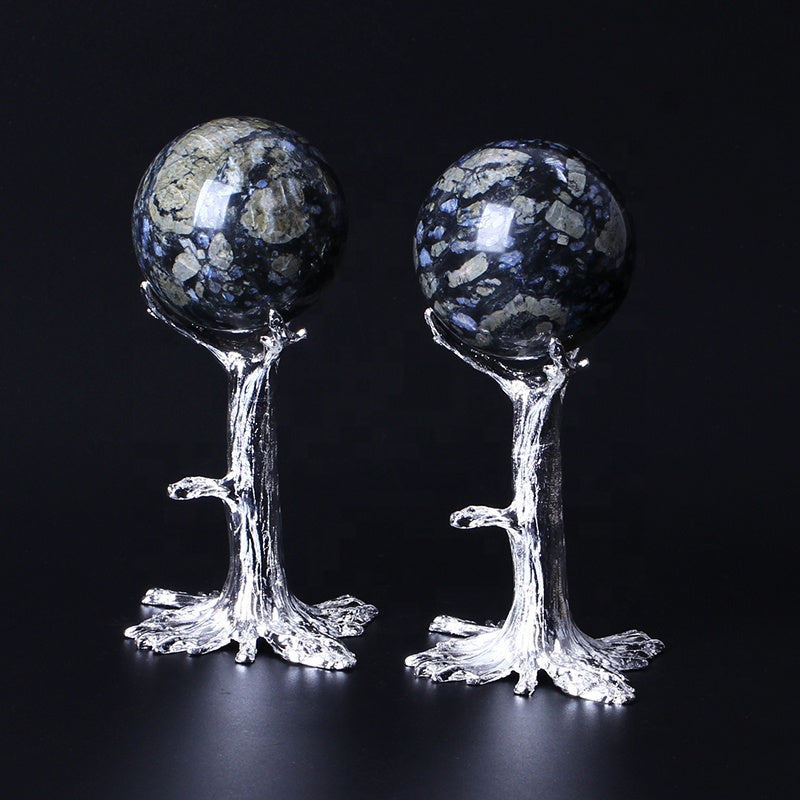Natural Healing Crystal Blue Spots Que Sera Stone Ball Llanite Sphere For Decoration