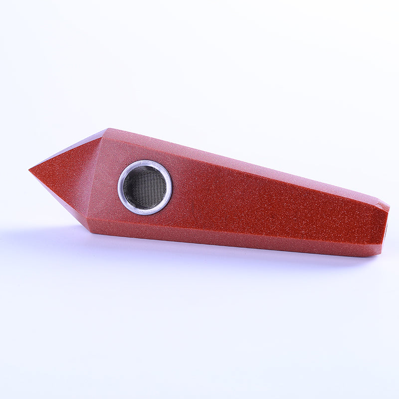 High quality natural golden sand quartz crystal smoking pipe