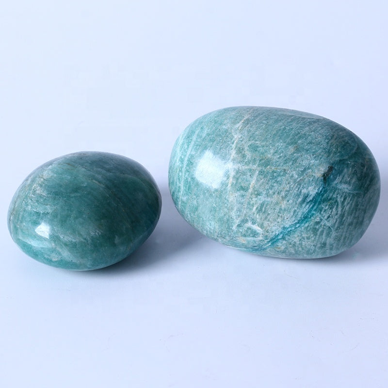 Natural Crystal Quartz Palm Healing Stone Amazonite Palm Stone For Decoration