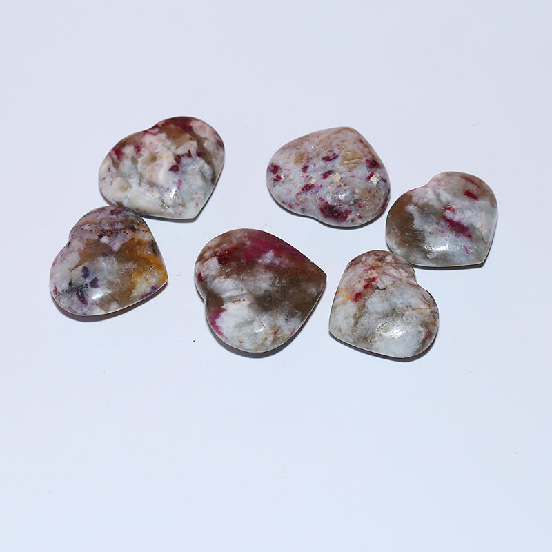 Plum blossoming rock crystal heart shape