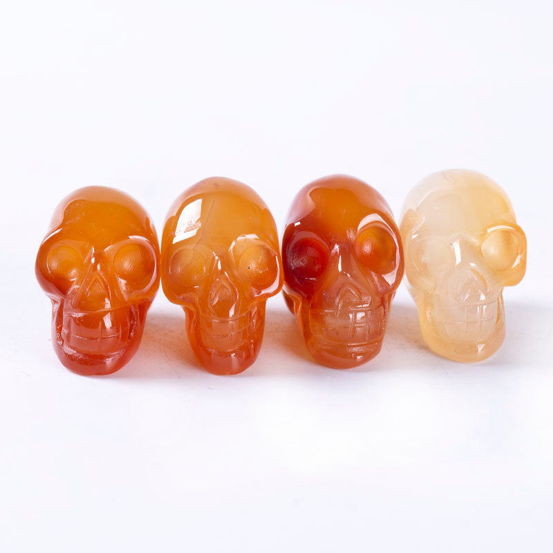 Natural crystal engraving agate skull decoration