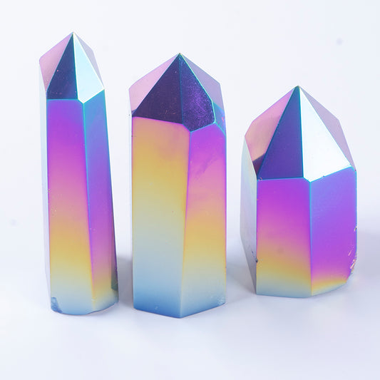 Natural crystal wand plating color paint crystal obelisk