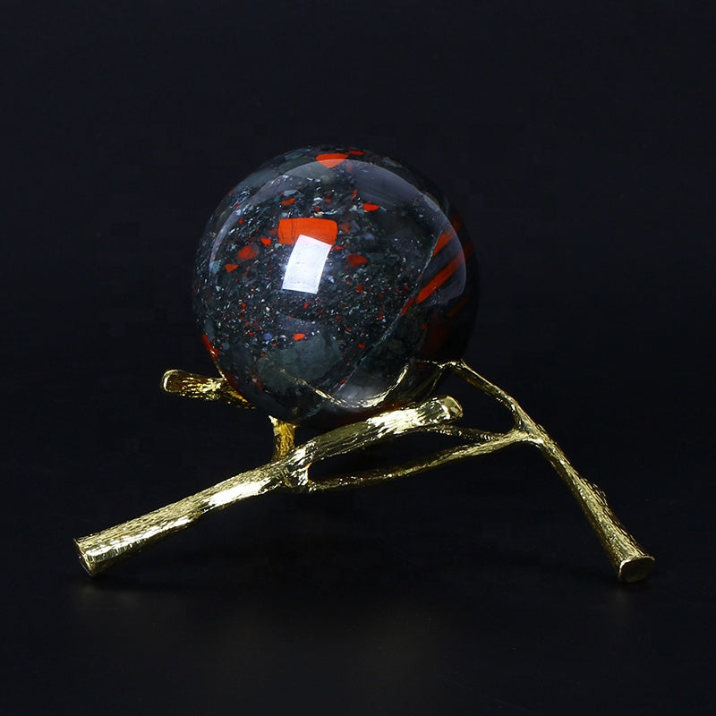 Esfera de cristal de bola de piedra de sangre africana curativa natural para decoración