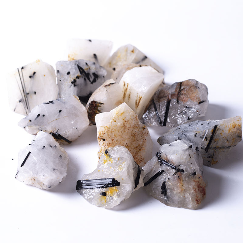 Natural crystal stone black quartz