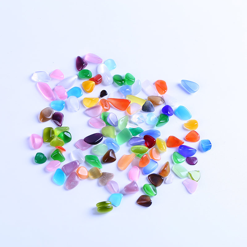 Cristal delineador de ojos de gato de siete colores de piedra proteica