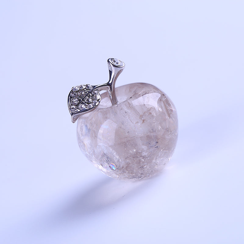 Regalo de Navidad de manzana de cristal blanco.