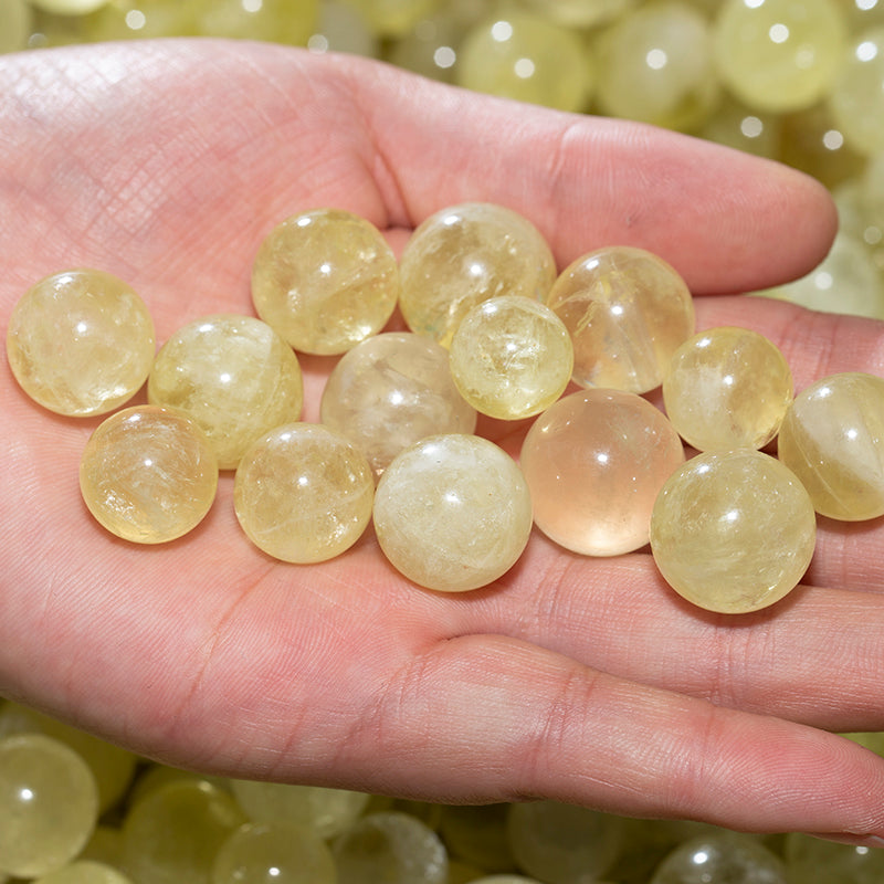 Bola de cristal globo de piedra limón