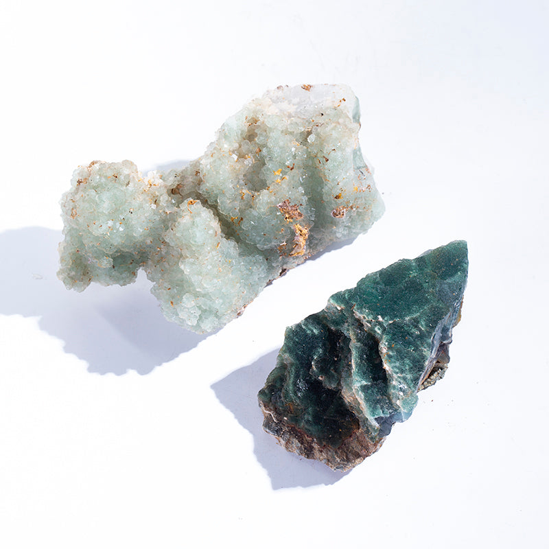 Natural Green Fluorite Specimen Mineral Rough Stone Crystal Specimen for Decoration