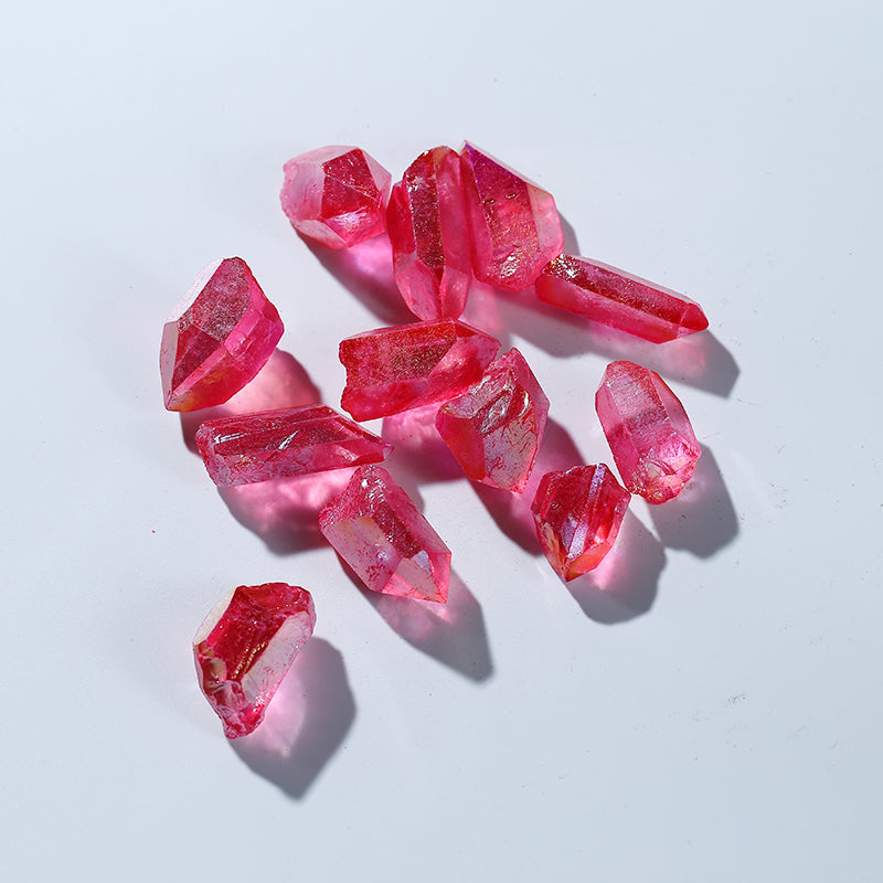 Venta al por mayor de puntos de cristal de Ángel Mineral de cuarzo rojo Natural de gran tamaño para colgante