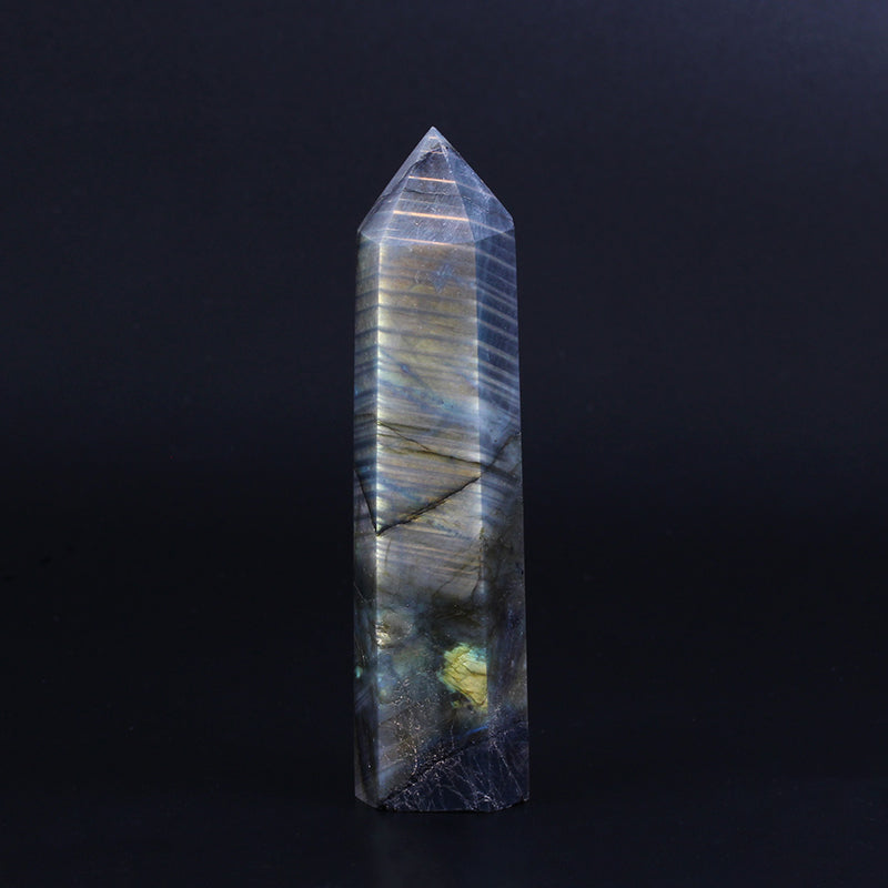 Blue Sparkler Labrad Rock Cads Point Quartz Crystal Technology Tower