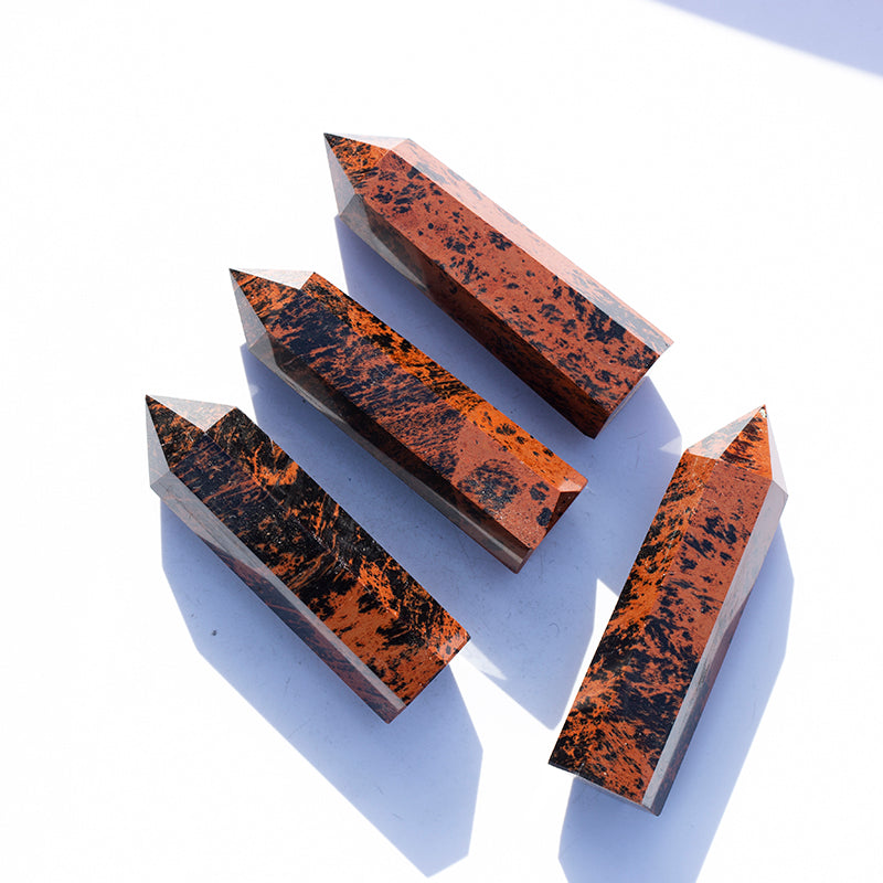 Natural Stone Crystal Red Obsidian Final Wand