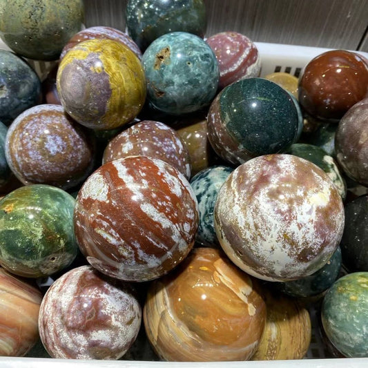 Ocean jade ball sphere crystal ball