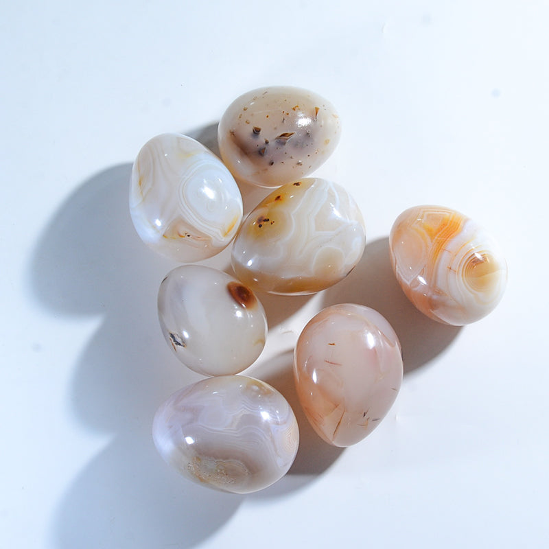 Huevo de cristal natural de alta calidad hermoso huevo de ágata