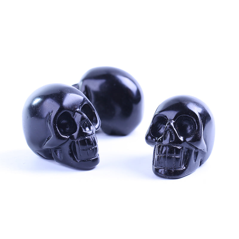 Calavera de cristal de piedra obsidiana de 2 pulgadas