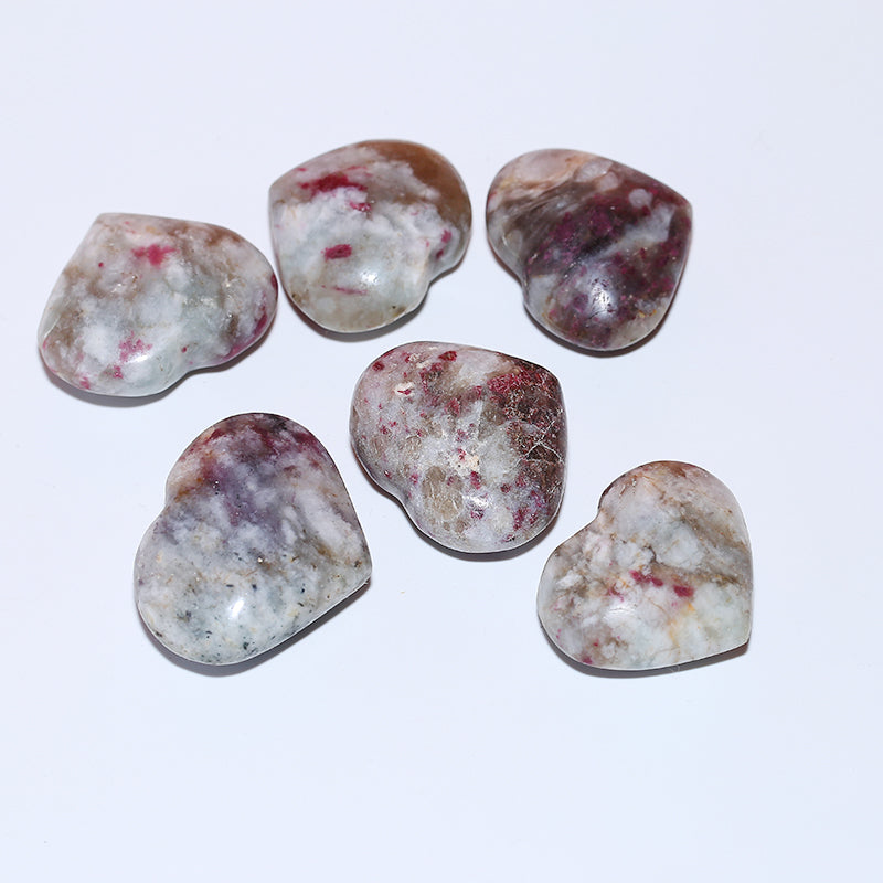 Plum blossoming rock crystal heart shape