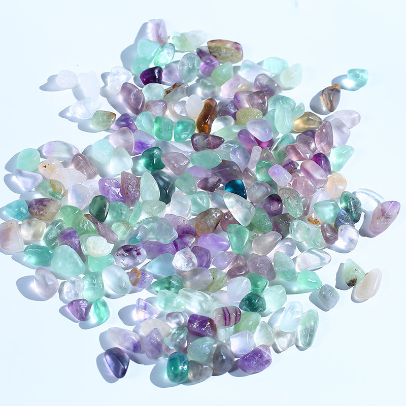 Colorful fluorite crystal gravel granules