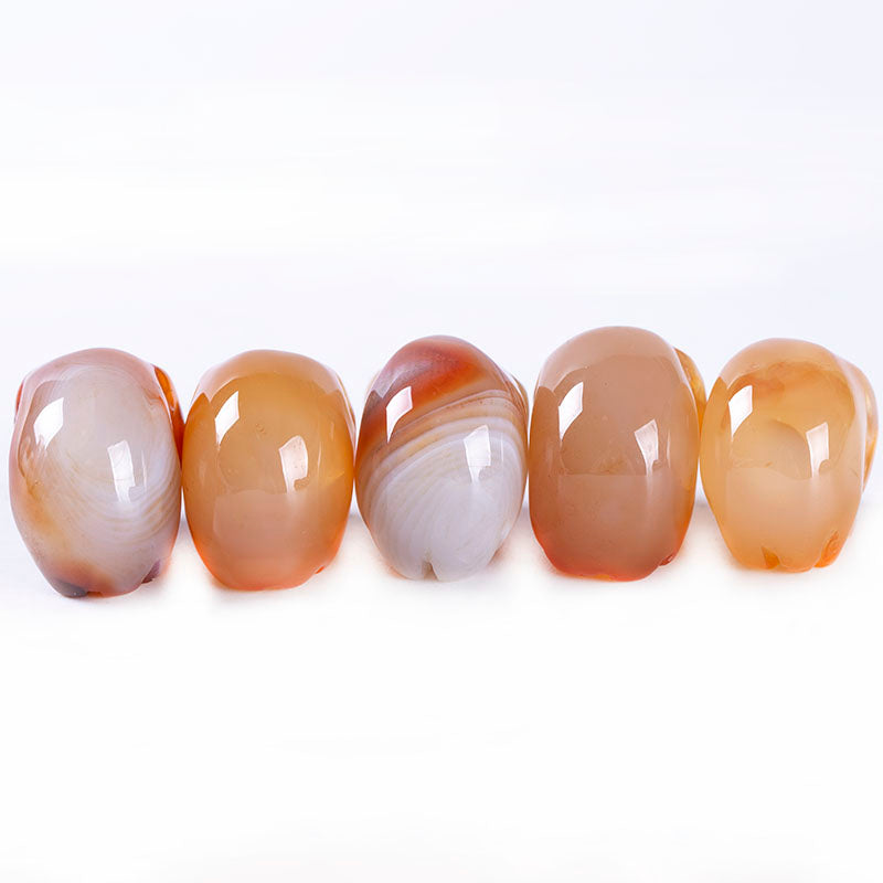 Natural crystal engraving agate skull decoration