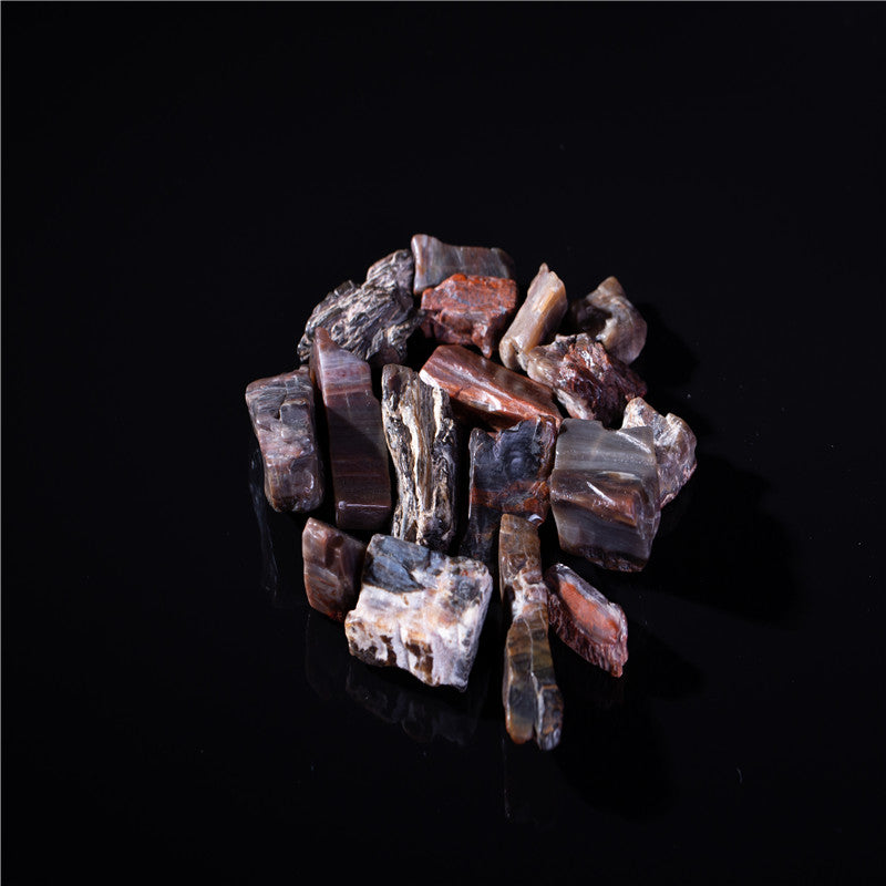 Loose jewel wood fossil yellow stone crystal gravel