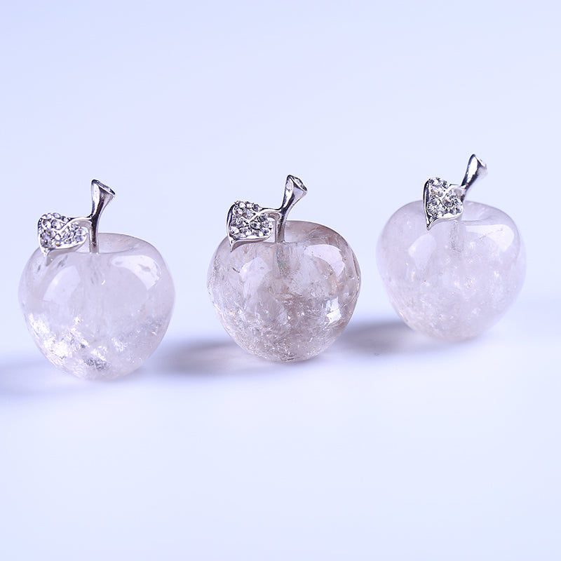 Regalo de Navidad de manzana de cristal blanco.