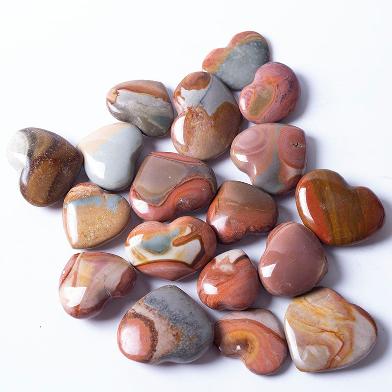 Color ocean jasperstone quartz crystal agate heart
