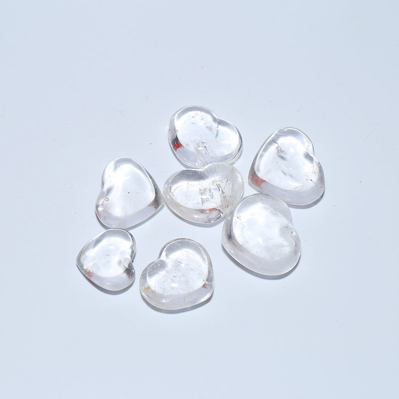 Decoración de corazón de cristal de corazón blanco.