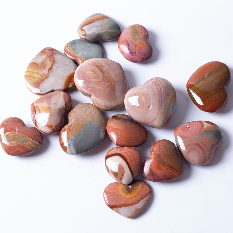 Color ocean jasperstone quartz crystal agate heart