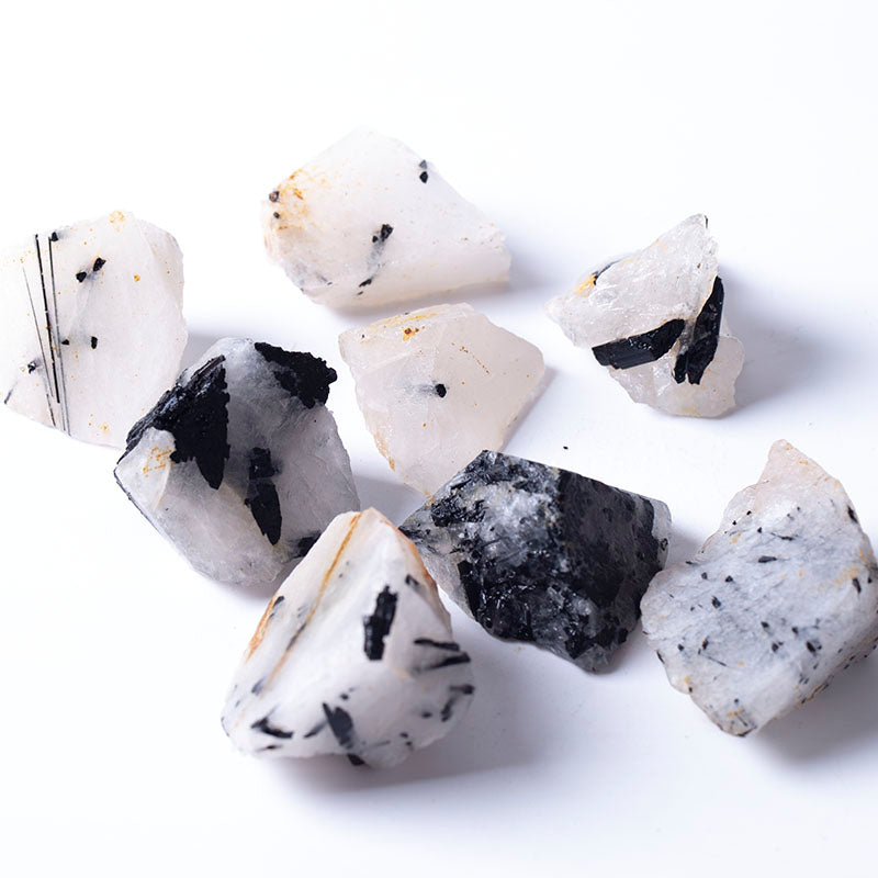 Piedra de cristal Natural en bruto, piedra eléctrica negra, grava de cristal original