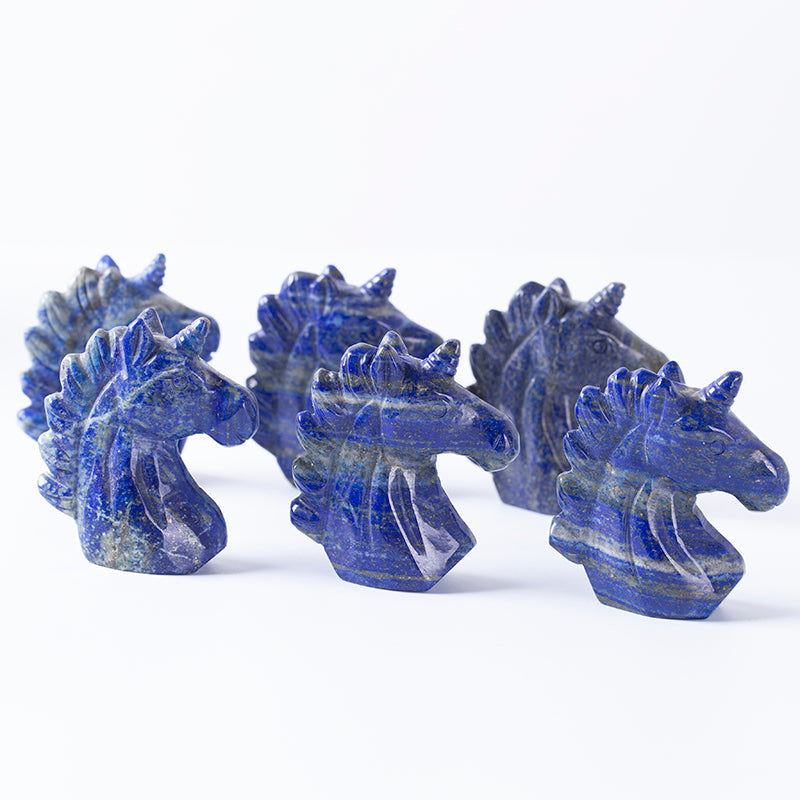 Natural Crystal Engraving Unicorn Quartz Lapis Lazuli Stone Unicorn