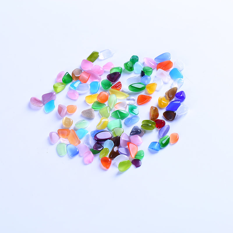 Cristal delineador de ojos de gato de siete colores de piedra proteica