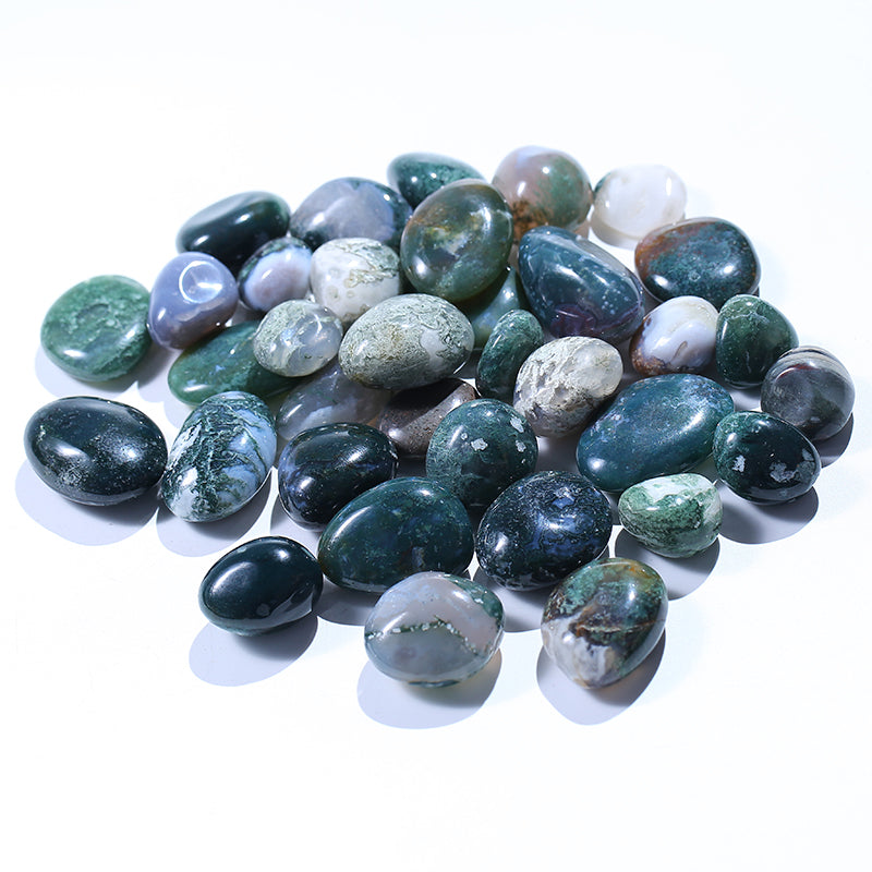 Green grass agate quartz crystal gravel 1kg