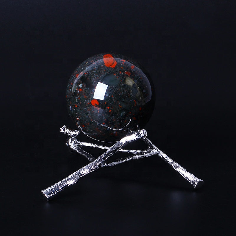 Esfera de cristal de bola de piedra de sangre africana curativa natural para decoración