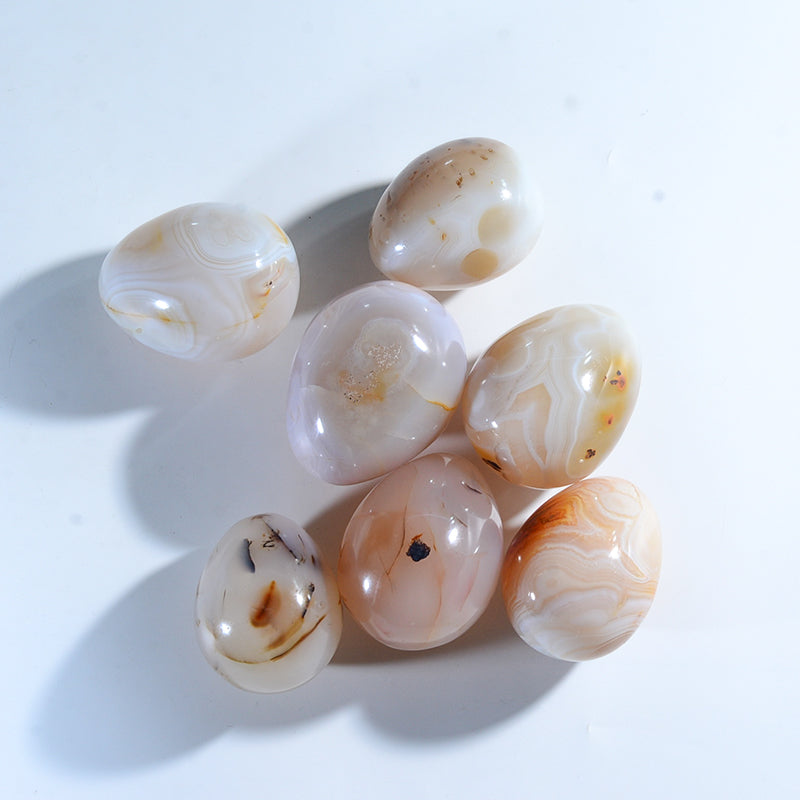 Huevo de cristal natural de alta calidad hermoso huevo de ágata