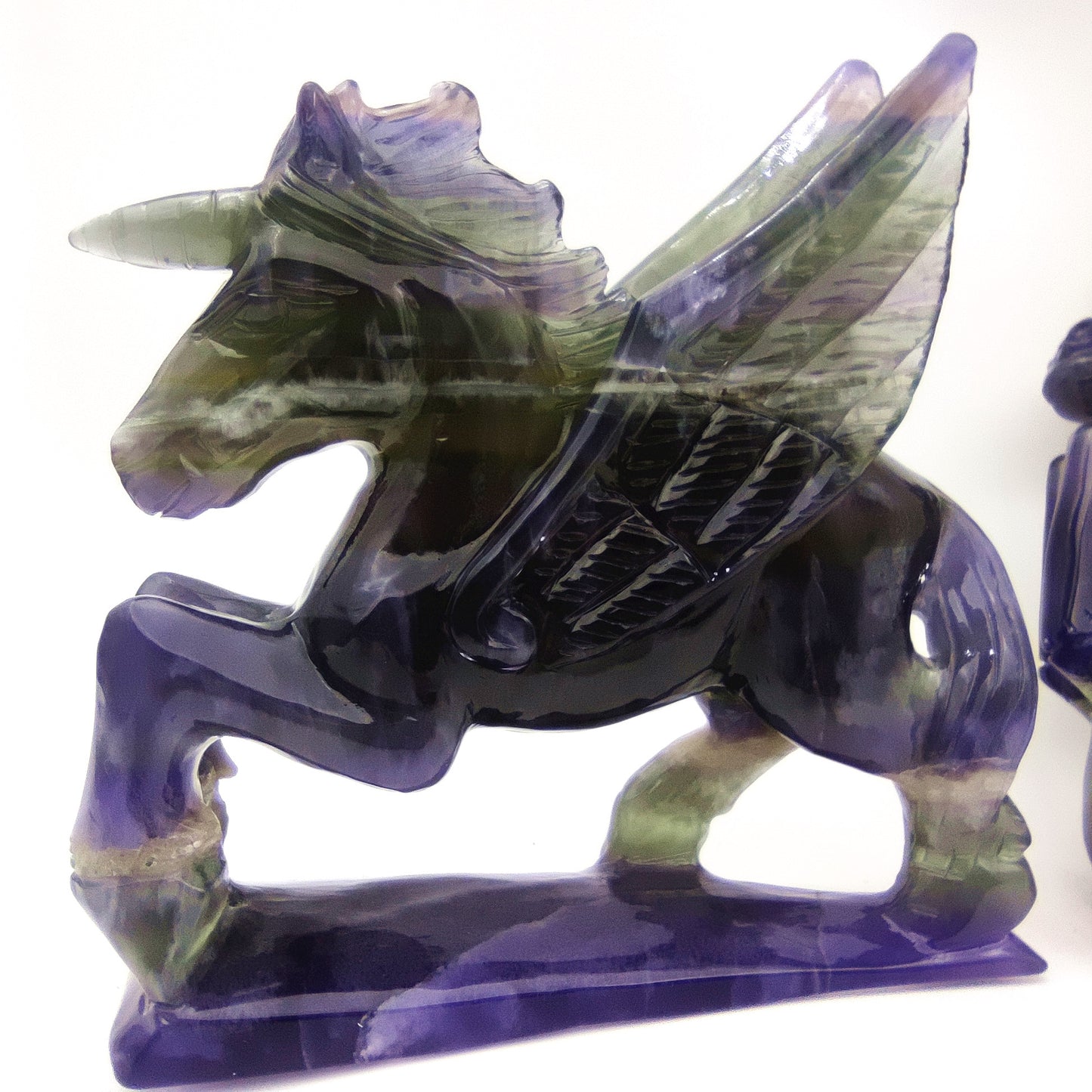 Fluorite crystal engraving animal rainbow fluorite crystal