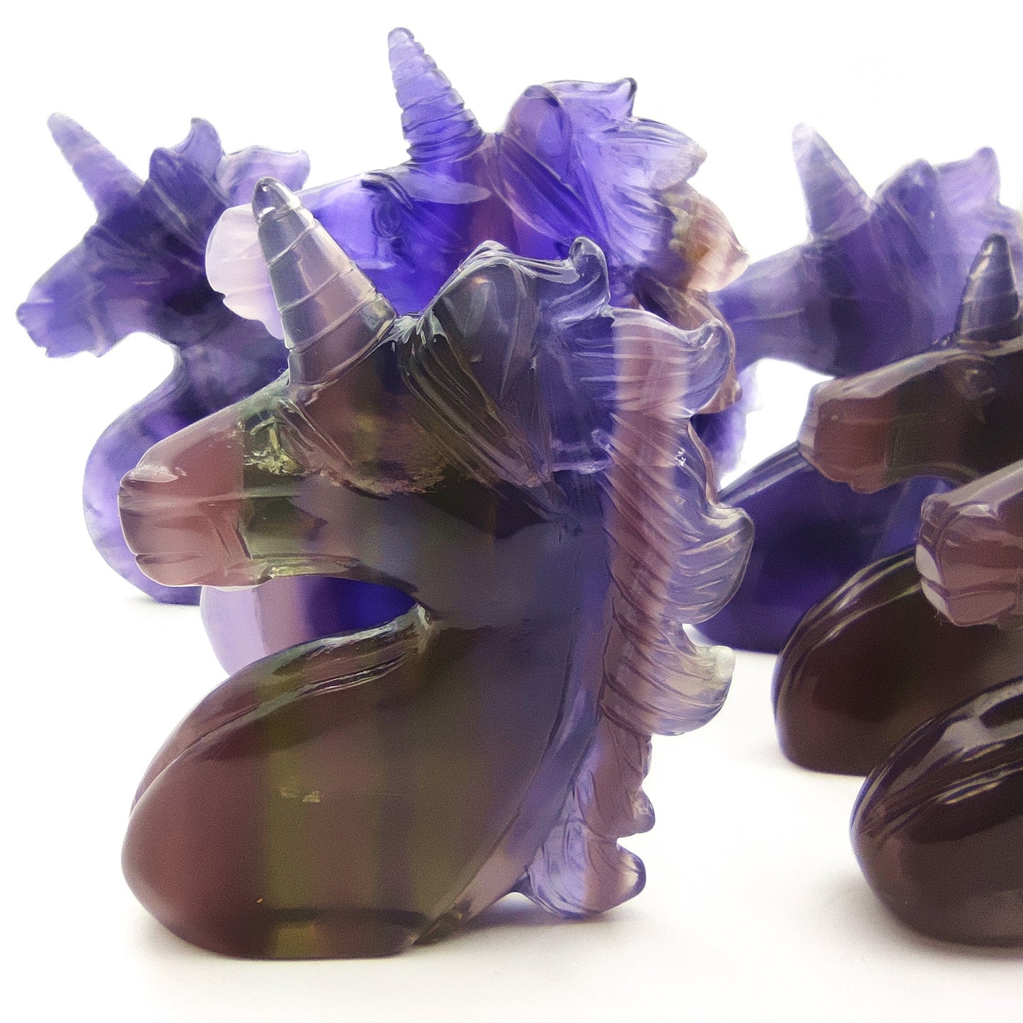 Fluorite crystal engraving animal rainbow fluorite crystal