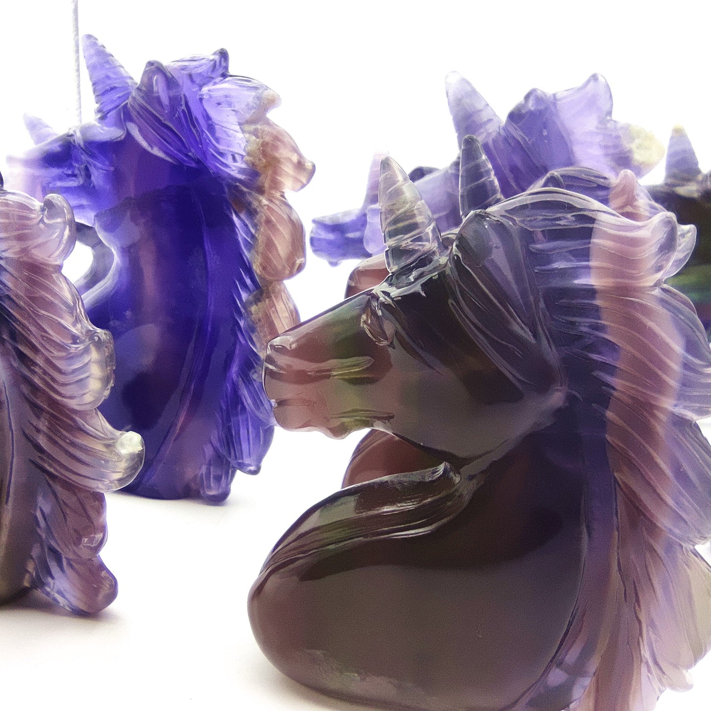 Fluorite crystal engraving animal rainbow fluorite crystal