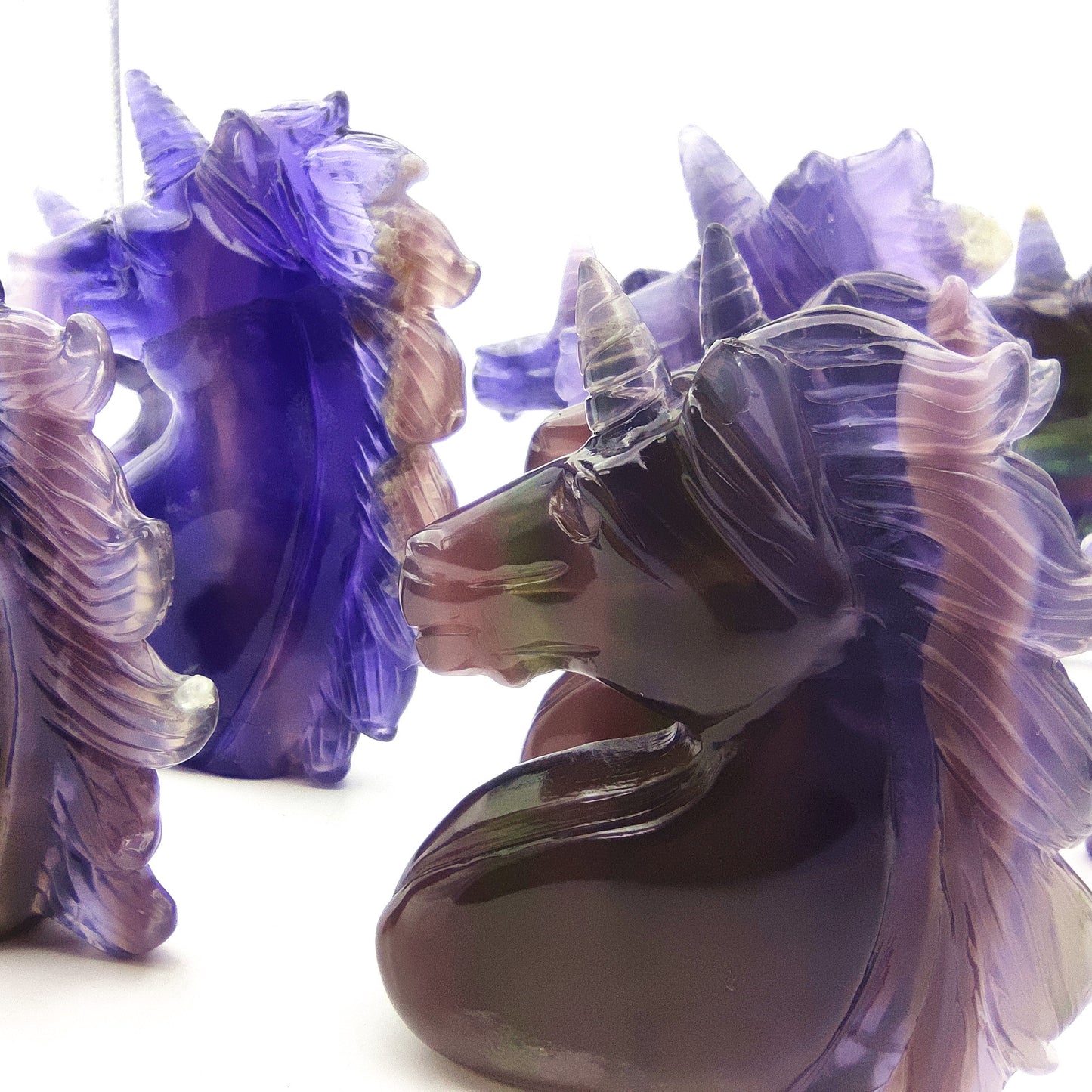 Fluorite crystal engraving animal rainbow fluorite crystal