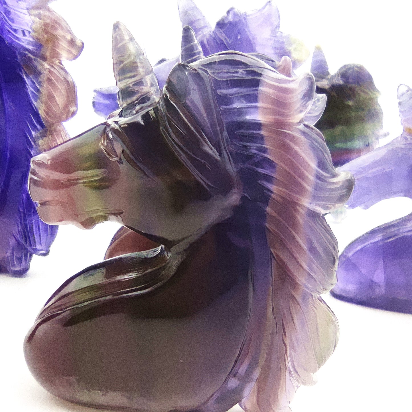Fluorite crystal engraving animal rainbow fluorite crystal