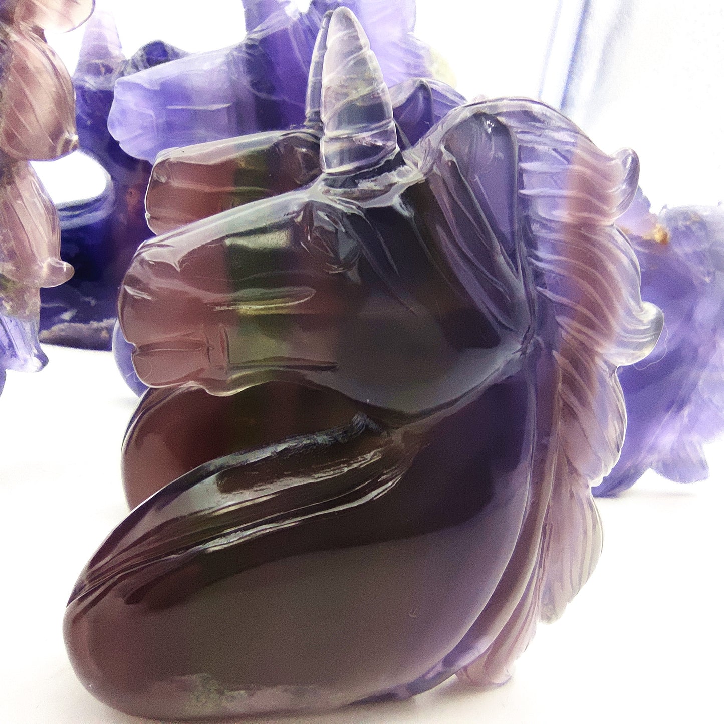 Fluorite crystal engraving animal rainbow fluorite crystal