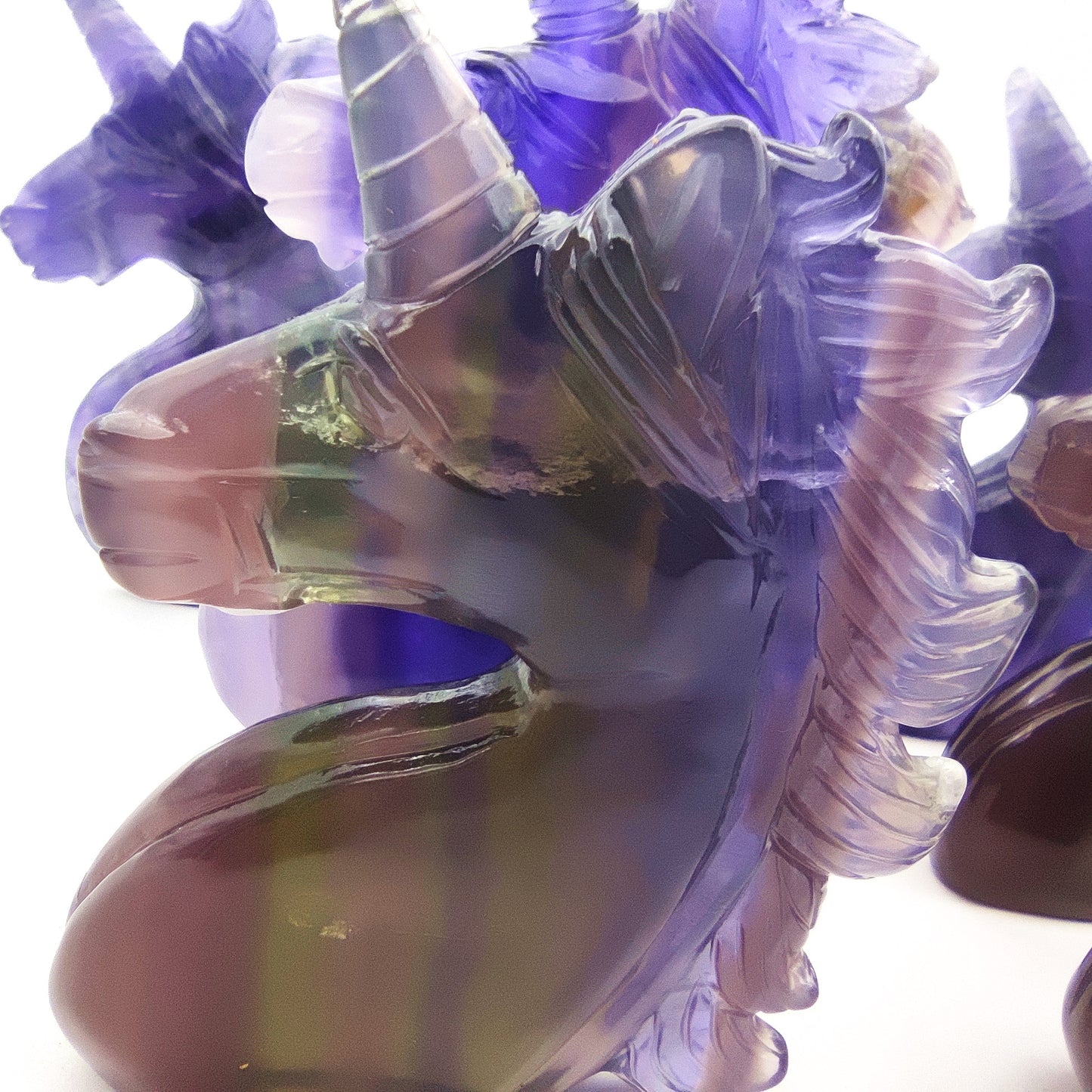 Fluorite crystal engraving animal rainbow fluorite crystal