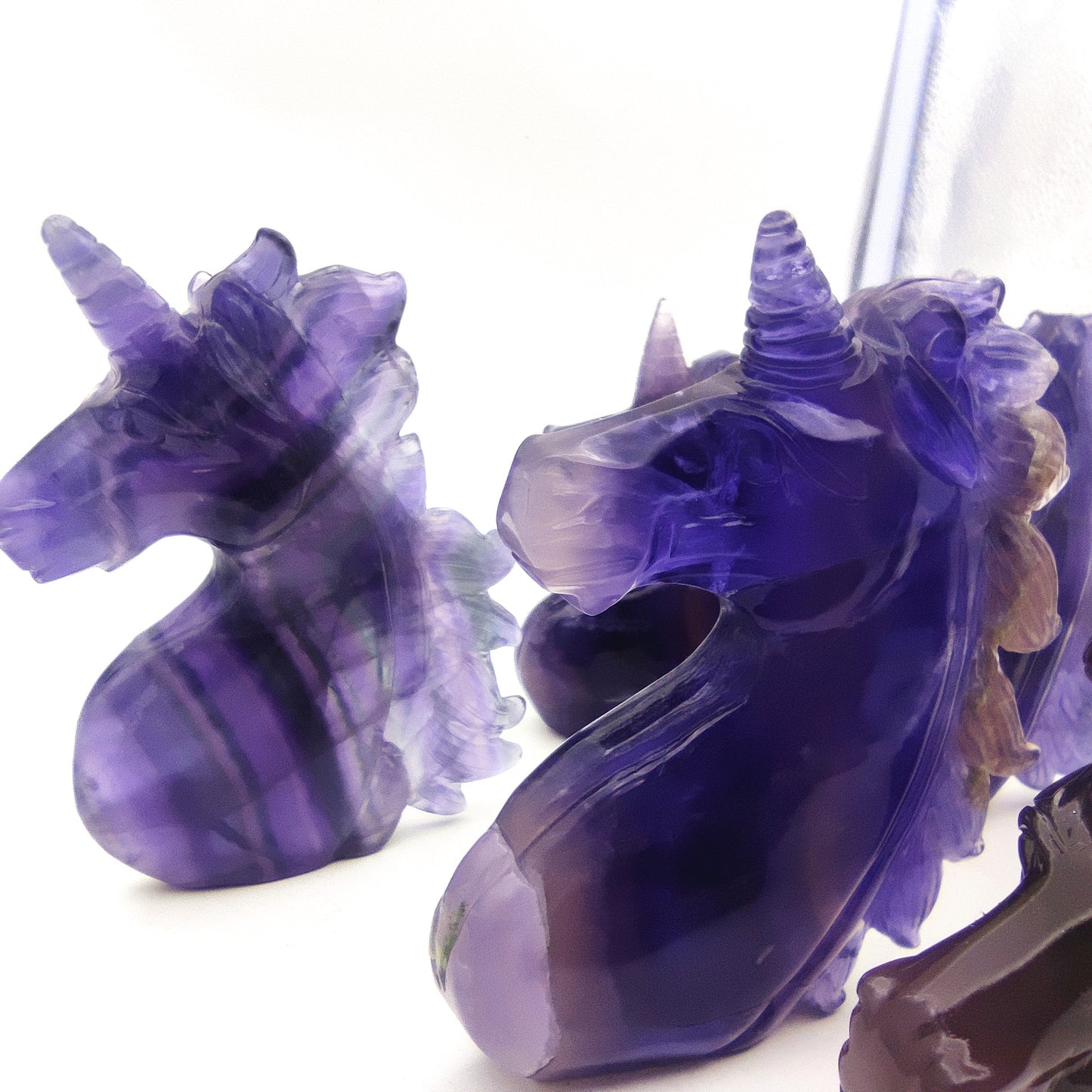 Fluorite crystal engraving animal rainbow fluorite crystal